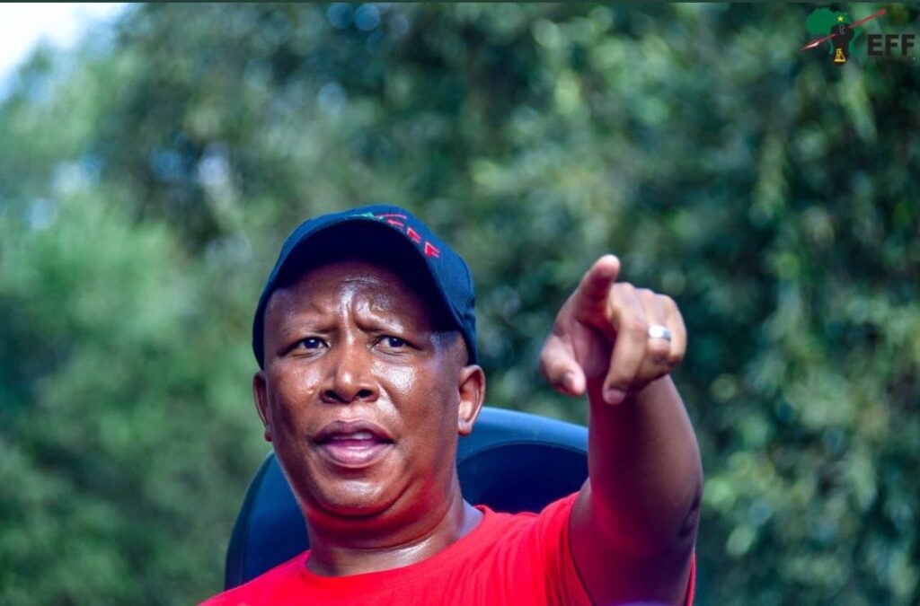 The EFF's national shutdown march concludes with a handshake between cops and Malema