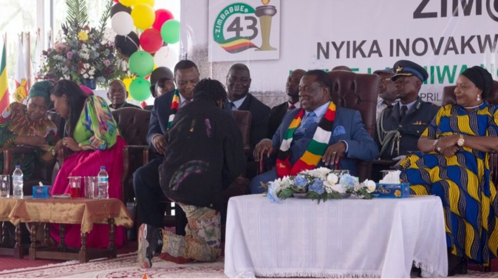 Rapper Voltz JT Finally Meets President Emmerson Mnangagwa
