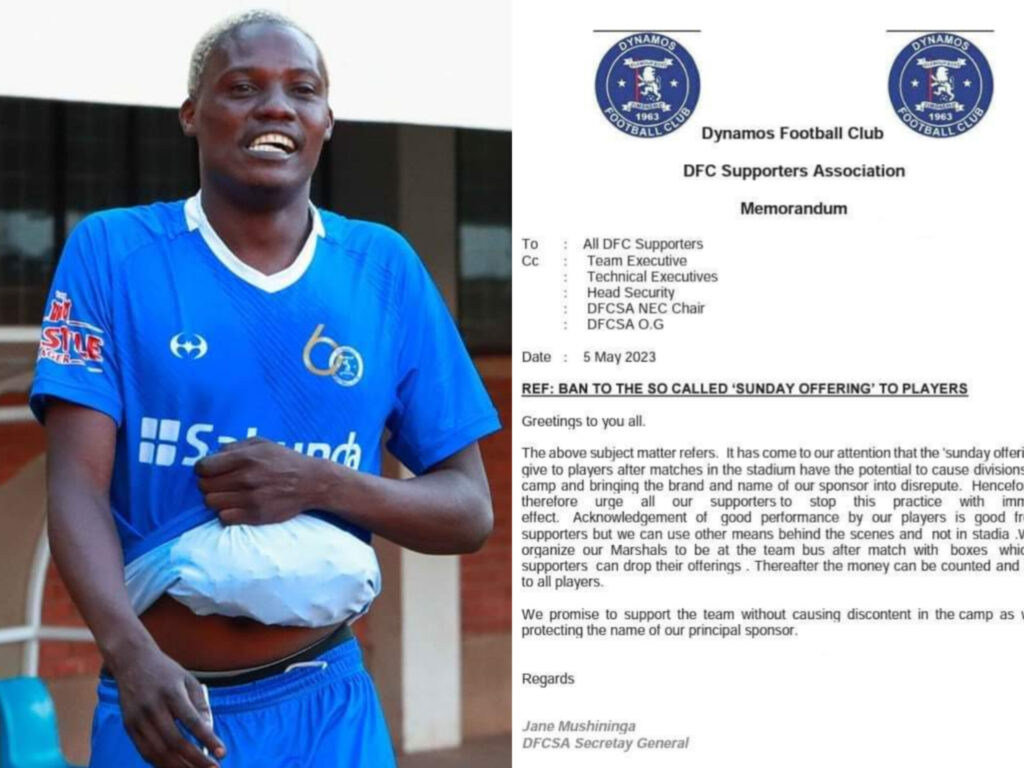 Dynamos Supporters Told To Stop "Sunday Offerings"