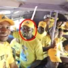 Opposition CCC activist Tinashe Edson Chitsunge in a bus with fellow activists before he was tragically stoned to death by Zanu PF thugs led by Courage Kutira