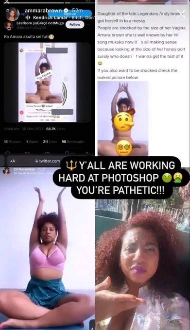 Ammara Brown Hits Back at ‘Leaked’ Photoshopped Yoga Pictures