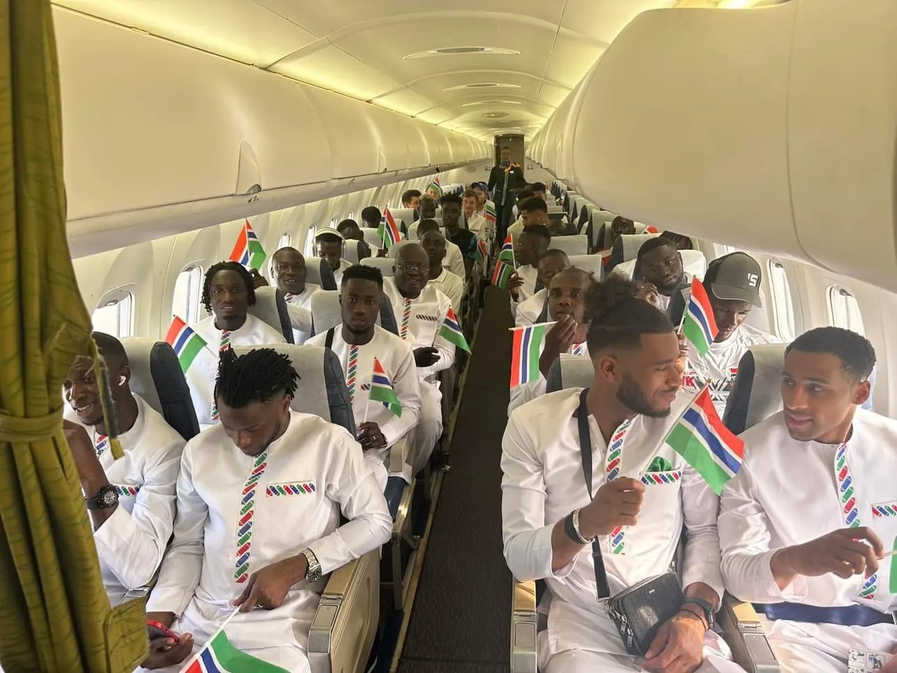 Gambia team’s flight to Afcon forced to make emergency landing after several players passed out midair