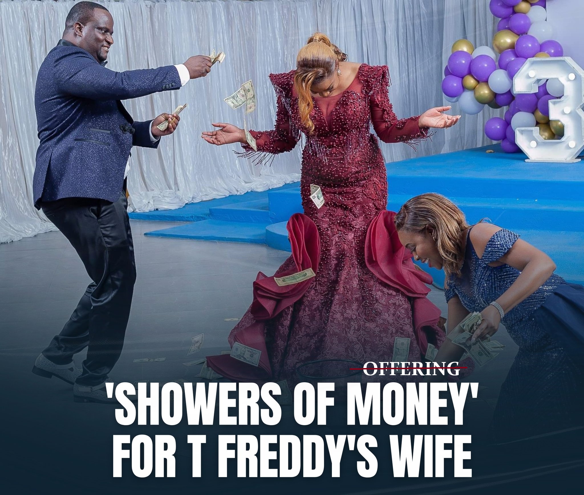 Watch As Prophet Freddy Makes It Rain On Wife!