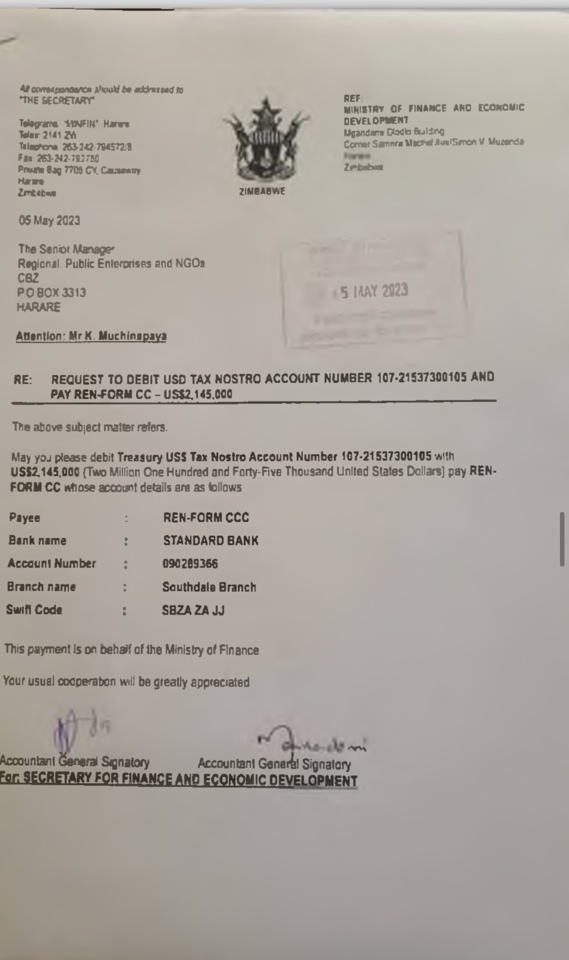 Chivayo's Payments From SA V11s Dropped!