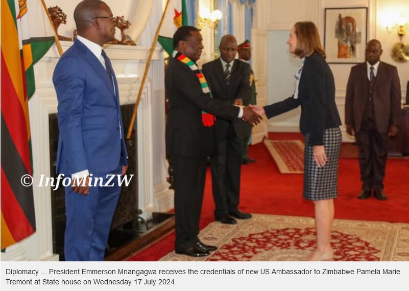 Pamela Tremont begins tenure as US ambassador to Zimbabwe