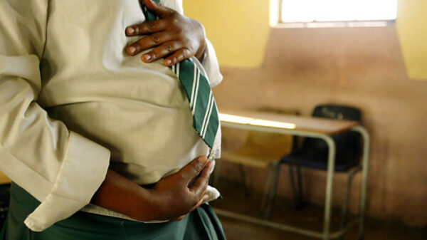 16 girls at Monozi Primary School